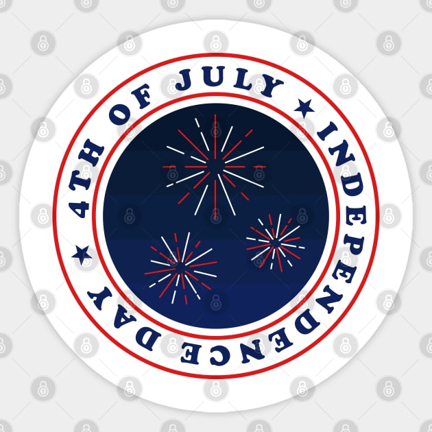 4TH OF JULY ✅ Independence Day - FireWorks Sticker by Sachpica